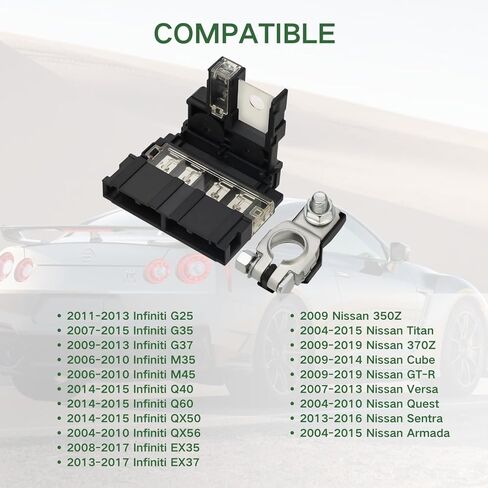 24380-79915 Positive Battery Fuse Holder with Battery Terminal Connector for Nissan 350Z 370Z Cube GT-R Armada Titan Sentra Quest Versa/Infiniti G25 G35 G37 EX35 EX37 Q40 Q60 QX50 QX56 M35 M45 in Saudi Arabia