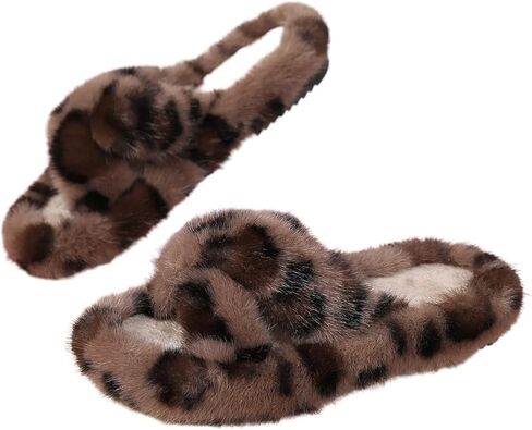 شبشب Cheetah للفتيات من MakeMeChic لطيف للخريف الدافئ ومفتوح عند الأصابع in Kuwait