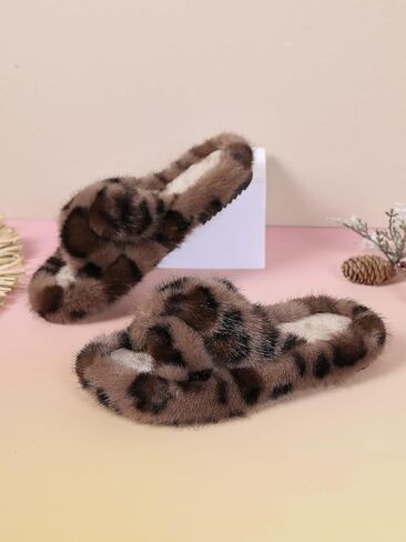 شبشب Cheetah للفتيات من MakeMeChic لطيف للخريف الدافئ ومفتوح عند الأصابع in Kuwait