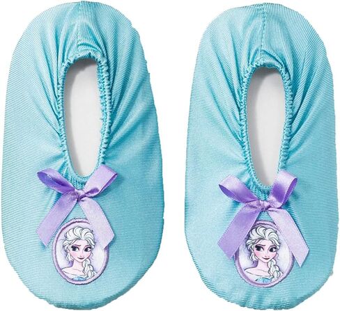 Disney Collection Toddler Girls Movie Frozen Anna & Elsa Slippers - (Blue Elsa, 2T-3T) in Saudi Arabia