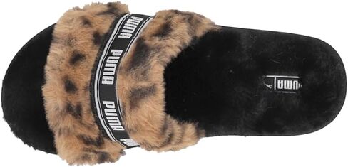 صندل كاجوال من PUMA Kids Girls Fluff Cheetah Slide - بني in Kuwait