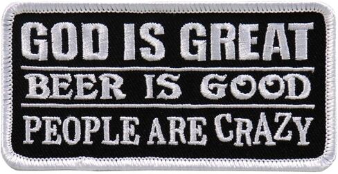 Hot Leathers PPL9637 God Is Great Beer Is Good رقعة 4 × 2 - 4 عرض × 2 ارتفاع in Saudi Arabia