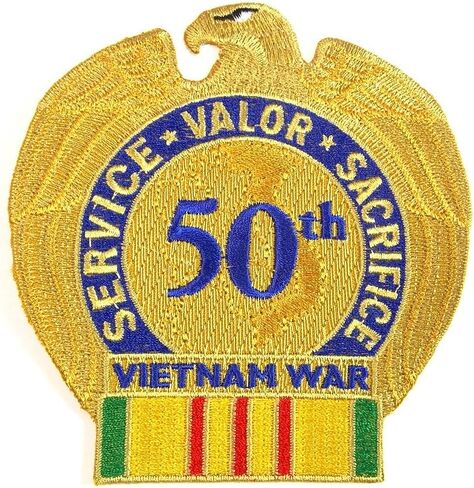 50th Anniversary Vietnam Veterans Military Embroidered Patch Iron Sew AKPM1100 in Saudi Arabia