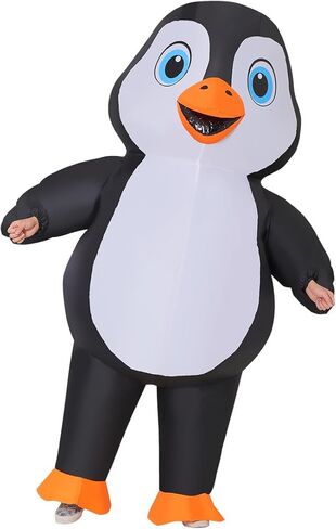 GOOSH Inflatable Penguin Costume 72IN Air Blow up Funny Costume Suit Full Body Set for Adult for Halloween Cosplay Party in Saudi Arabia