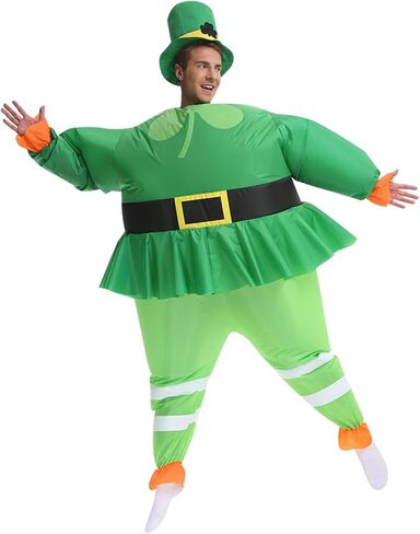 Inflatable St. Patrick's Day Costume Green Leprechaun Costume Irish Ccostume St Patricks Costume Halloween Costume in Saudi Arabia