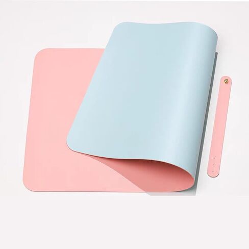 Leather Desk Mouse Pad Protector, Office Desk Mat Non-Slip PU, Waterproof Desk Writing Pad for Office and Home(Black) in Saudi Arabia