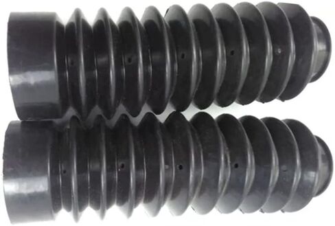 2x Black Rubber Fork Gators Fork Boots Vintage Style (35mm,54mm,180mm long) in Saudi Arabia
