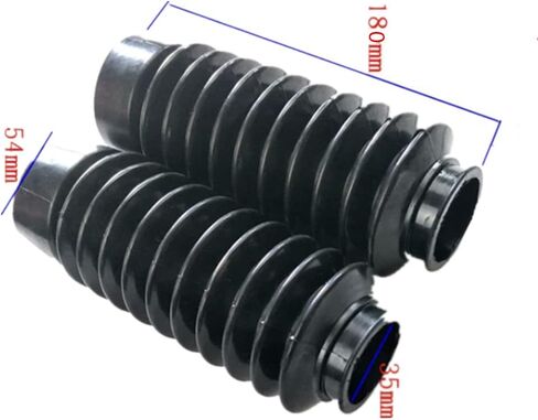 2x Black Rubber Fork Gators Fork Boots Vintage Style (35mm,54mm,180mm long) in Saudi Arabia