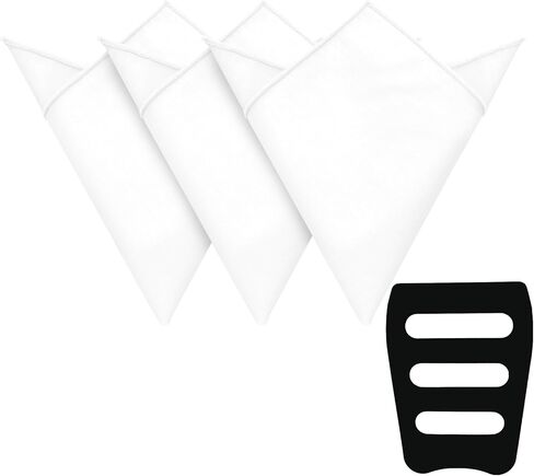 Cotton Pocket Squares for Men, Classic Solid Mens Handkerchiefs with Holder Men's Pocket Square for Business Prom in Saudi Arabia