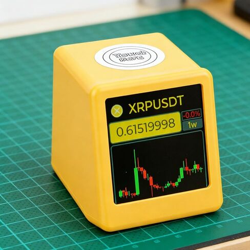 AUNMAS Cryptocurrency Display Stock Quote Digital Clock with Weather Update Personalized Photo Album 2.4G WiFi Connection for Smartphone Tablet Computer in Saudi Arabia