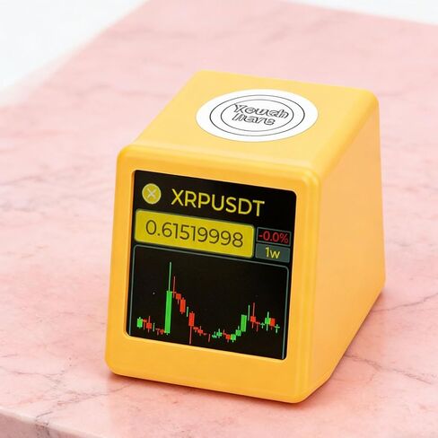 AUNMAS Cryptocurrency Display Stock Quote Digital Clock with Weather Update Personalized Photo Album 2.4G WiFi Connection for Smartphone Tablet Computer in Saudi Arabia