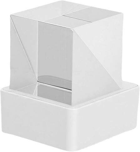 Yosoo Mini WiFi Weather Clock, Stylish Cube Design with Electronic Photo Album GIF Animations Countdown Real Time Weather Updates, for Desktop Decor Home Office Gift (White) in Kuwait