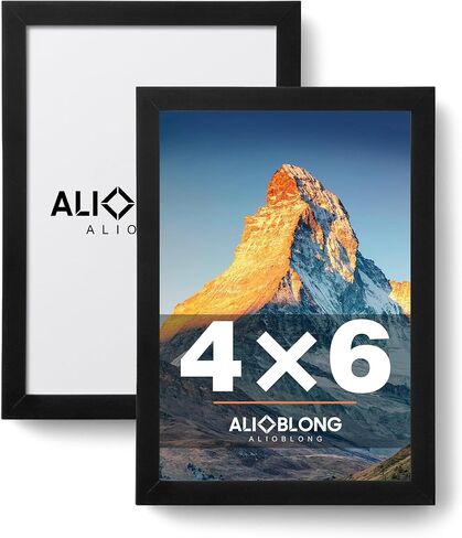 5x7 Picture Frame Set of 2,Black Photo Frame for 4x6 With Mat or 5x7 Without Mat,Horizontal and Vertical Formats for Wall Mount or Tabletop with Plexi Sheet in Saudi Arabia