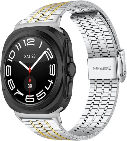 لساعة جالاكسي الترا باند 47 ملم حزام من الفولاذ المقاوم للصدأ للأعمال، ساعة جالاكسي الترا 47 ملم كوريا سوار للرجال والنساء in Kuwait