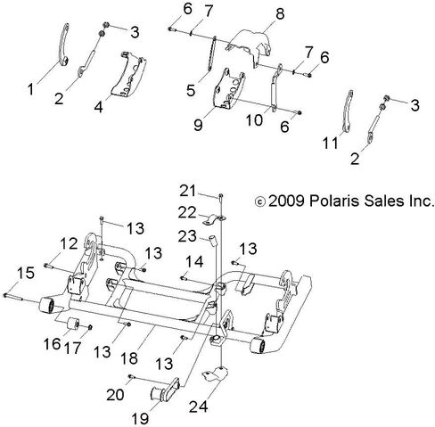مجموعة شداد سلسلة Polaris ATV، قطعة OEM الأصلية 0452954، الكمية 1 in Kuwait