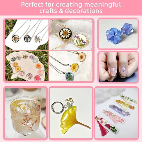 Botanical Pressed Flower Set – Real Dried Flowers & Leaves for Resin Art, Scrapbooking, Candle Making, and DIY Nature Crafts in Saudi Arabia