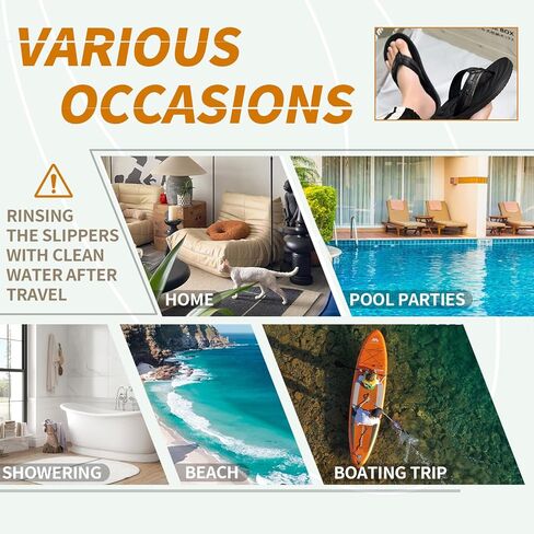 Men's Flip Flops Sandal Casual Comfortable Outdoor Thong Sandals for Men Summer Beach Slides Lightweight Non-Slip Shoes with Soft Cushion Arch Support in Saudi Arabia