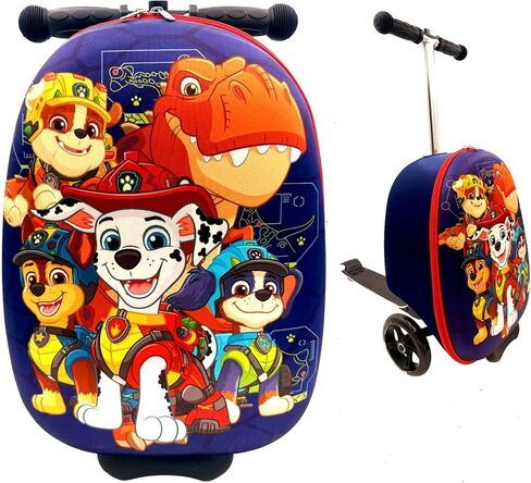Fast Forward Nickelodeon Paw Patrol 2-in-1 Kids Scooter Suitcase & Ride-On Luggage – Lightweight Carry-On Travel Case with Built-in Kick Scooter in Saudi Arabia