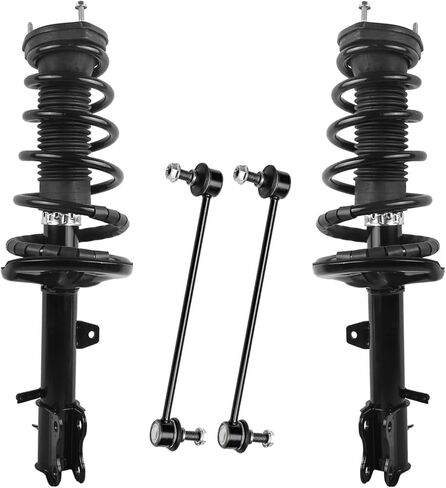 محور ديترويت - دعامات خلفية AWD 4 قطع لـ 99-03 لكزس RX300، 01-03 تويوتا هايلاندر، 2 دعامات ومجموعة زنبركية ملفوفة 2 ينتهي شريط Sway 1999 2000 2001 2002 2003 مجموعة صدمات بديلة جاهزة in Kuwait