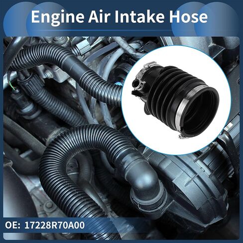خرطوم آخذ للهواء للمحرك لـ Acura TL 2009-2010 مدخل هواء القناة رقم 17228R70A00 المطاط 1 قطعة المشبك in Kuwait