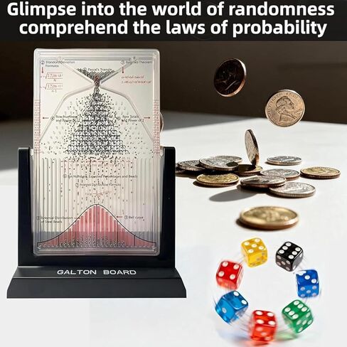 Galton Board Probability Demonstration Model, Normal Distribution Mathematical Model, Acrylic Educational Tool for School Laboratory Teaching, 12 x 18 cm in Kuwait