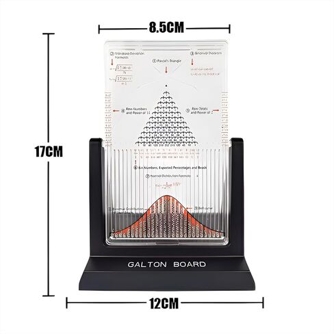 Galton Board Probability Demonstration Model, Normal Distribution Mathematical Model, Acrylic Educational Tool for School Laboratory Teaching, 12 x 18 cm in Kuwait