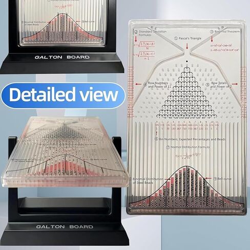 Galton Board Probability Demonstration Model, Normal Distribution Mathematical Model, Acrylic Educational Tool for School Laboratory Teaching, 12 x 18 cm in Kuwait