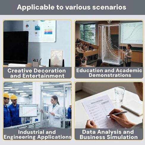 Galton Board Probability Demonstration Model, Normal Distribution Mathematical Model, Acrylic Educational Tool for School Laboratory Teaching, 12 x 18 cm in Kuwait