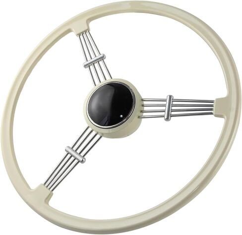 400mm Banjo Vintage Classic Steering Wheel Piano Lacquer Process With Stainless Steel Spoke For 1950-1965 Porsche 356 Pre-A A B C (Black) in Saudi Arabia