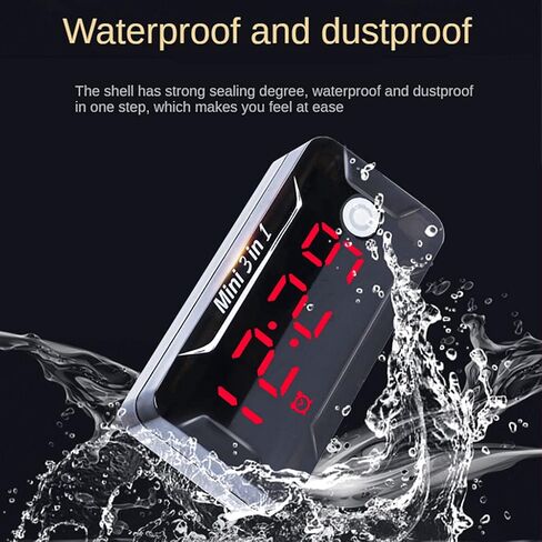Electronic Clock 3 in 1 Motorcycle Electronic Clock Thermometer Voltmeter Watch Display Motorbike Accessories Outdoor Thermometer Clock in Saudi Arabia