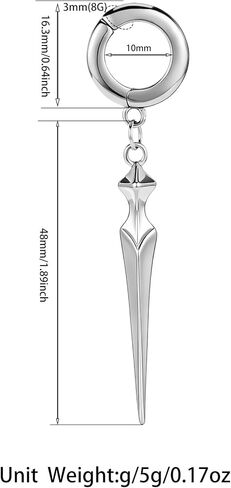 2PCS Ear Weights - Stainless Steel Hypoallergenic Ear Hangers for Gauges & Tunnels Plugs, Earrings Expander Stretcher Body Jewelry in Kuwait