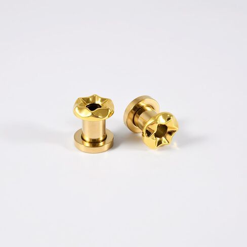 2PCS Twisted Edge Ear Tunnels Plugs 316L Stainless Steel Screw Ear Expander Stretcher Piercing Ear Gauges Body Jewelry 6mm-25mm in Kuwait