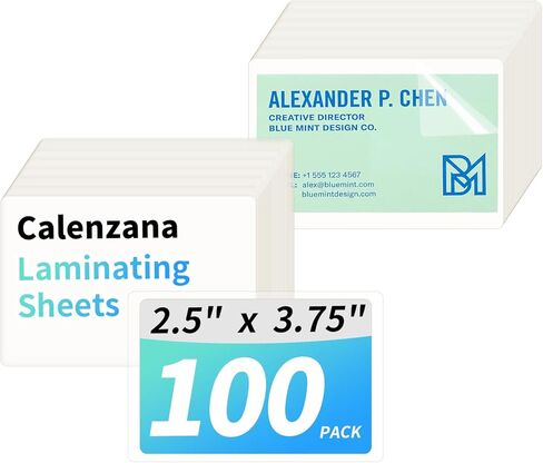 Calenzana 100 Pack 2 x 3.5 Laminating Sheets, 2.5x3.75 inch Thermal Laminating Pouches, 5 Mil in Saudi Arabia