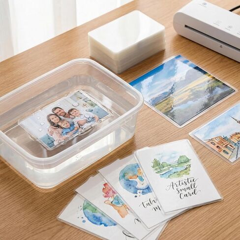 Calenzana 100 Pack 2 x 3.5 Laminating Sheets, 2.5x3.75 inch Thermal Laminating Pouches, 5 Mil in Saudi Arabia