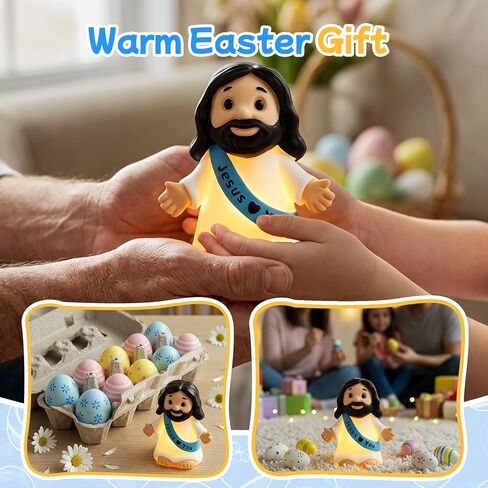 Jesus Resin Figurine,Christian Easter Decor,Jesus Night Light Statue,Figure for Home Office Table Decor Religious Gift in Saudi Arabia