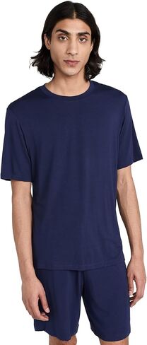 Eberjey Men's Henry Modal Short PJ Set, True Navy, M in Saudi Arabia