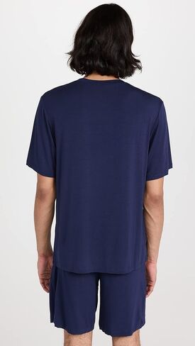 Eberjey Men's Henry Modal Short PJ Set, True Navy, M in Saudi Arabia