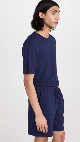 Eberjey Men's Henry Modal Short PJ Set, True Navy, M in Saudi Arabia
