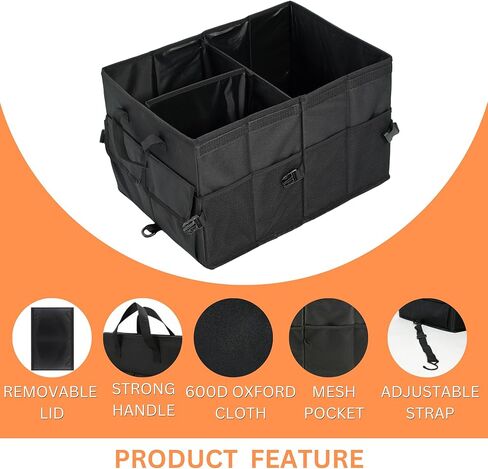 منظم صندوق السيارة HYPERAX - تخزين قابل للطي ومتعدد الأقسام لسيارات الدفع الرباعي والسيارات وإكسسوارات المركبات in Kuwait