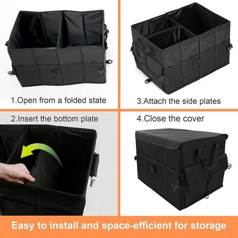 منظم صندوق السيارة HYPERAX - تخزين قابل للطي ومتعدد الأقسام لسيارات الدفع الرباعي والسيارات وإكسسوارات المركبات in Kuwait