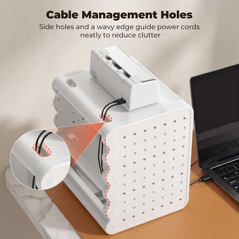 MUNBYN ILH03 4x6 Thermal Label Holder, 5-in-1 Sticker Holder with 3-Tier Shelf, Drawer, Hooks & Pegboard, for Shipping Label Printing, Office, Small Business, Home in Saudi Arabia