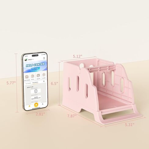 Rongta Label Holder for Rolls and Fan-Fold Labels, Thermal Sticker Roll Holder for Desktop Thermal Printer, Label Dispenser, Supplies for Office, Home (Pink) in Kuwait