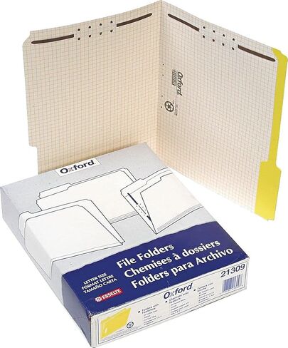 Pendaflex 21309 Colored Folders With Embossed Fasteners, 1/3 Cut, Letter, Yellow (Box of 50) in Saudi Arabia