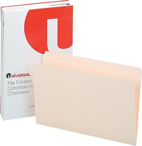 Universal Manila Straight Top Tab File Folder, Legal Size, Pack of 100 in Saudi Arabia