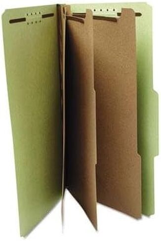 Universal UNV10296 3-Divider 8-Section Legal Size Pressboard Classification Folders - Green (10/Box) in Saudi Arabia