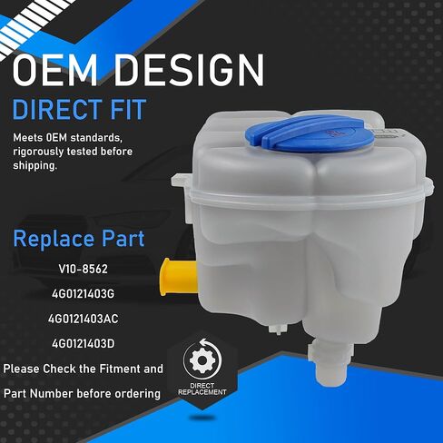 4G0121403G Engine Coolant Overflow Reservoir Tank With Cap & Sensor Compatible With 2012-2018 Audi S6 S7 A6 A6 RS7 Quattro A7 Quattro Automotive Coolant Reservoir Replaces V10-8562 in Saudi Arabia