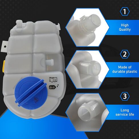 4G0121403G Engine Coolant Overflow Reservoir Tank With Cap & Sensor Compatible With 2012-2018 Audi S6 S7 A6 A6 RS7 Quattro A7 Quattro Automotive Coolant Reservoir Replaces V10-8562 in Saudi Arabia
