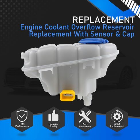 4G0121403G Engine Coolant Overflow Reservoir Tank With Cap & Sensor Compatible With 2012-2018 Audi S6 S7 A6 A6 RS7 Quattro A7 Quattro Automotive Coolant Reservoir Replaces V10-8562 in Saudi Arabia