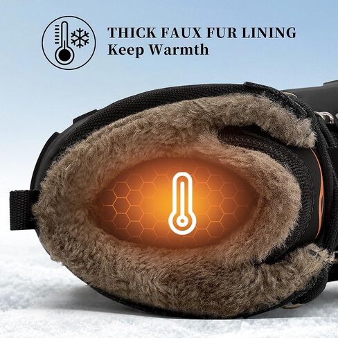 Ecetana Womens Snow Boots for Winter Waterproof Hiking Boots Warm Fur Lined Ankle Booties Non-Slip Outdoor Walking Shoes in Saudi Arabia