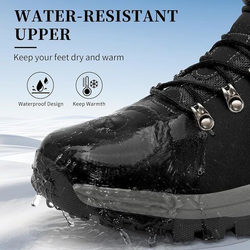 Ecetana Womens Snow Boots for Winter Waterproof Hiking Boots Warm Fur Lined Ankle Booties Non-Slip Outdoor Walking Shoes in Saudi Arabia